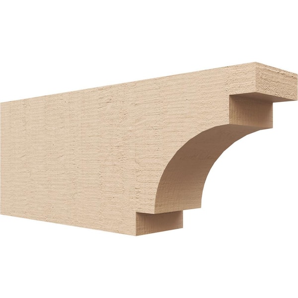 Ekena Millwork 4-in. x 8-in. x 20-in. Mediterranean Woodgrain, Primed Tan Timberthane Polyurethane Rafter Tail Brace