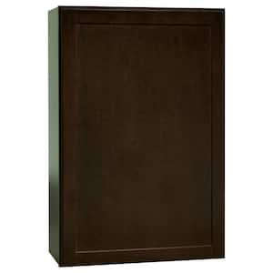 Shaker 24 in. W x 12 in. D x 36 in. H Assembled Wall Kitchen Cabinet in Java