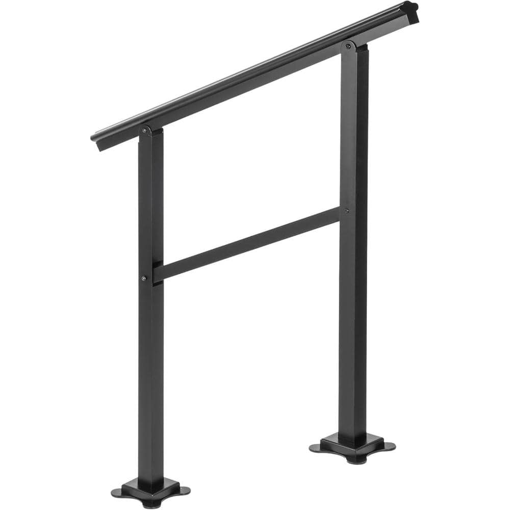 Outdoor Stair Handrail for 2-3 Steps, Aluminum Railing 36 in. x 35 in., Adjustable 0-30°, with Hardware Kit price history on PriceWatchPro
