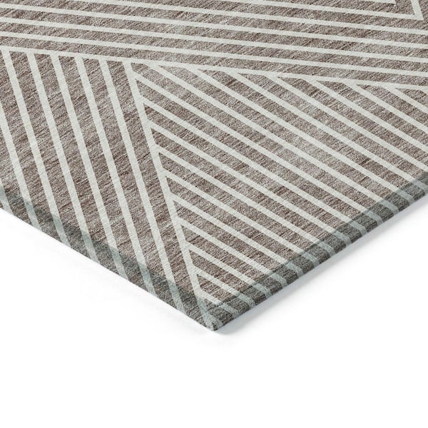 Chantille Machine Washable Indoor/Outdoor Abstract ACN937 Taupe 1 ft. 8 in. x 2 ft. 6 in. Area Rug