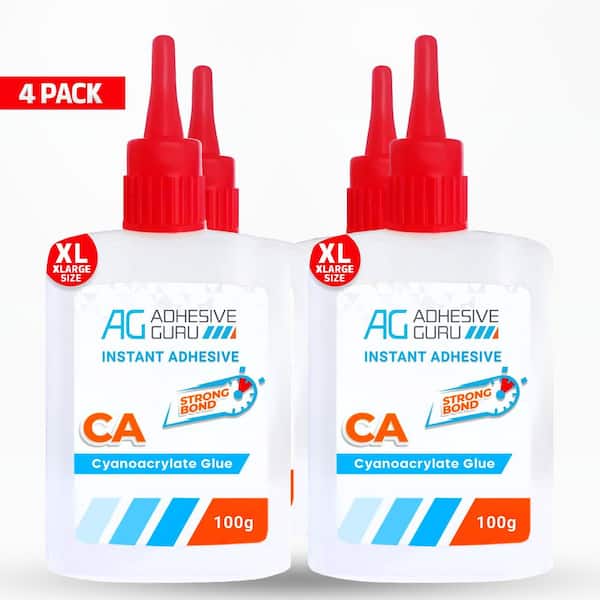 AG250G CA Glue-18 oz. Clear Fast-Drying Super Glue Woodworking, DIY Repairs, Crafts, 3D Printing (4-Pack, 4.5 oz each)
