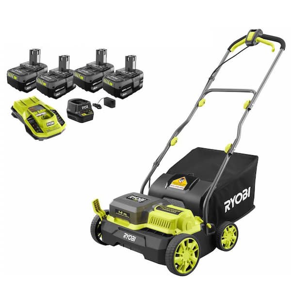 RYOBI ONE+ HP 18V Brushless 14 in. Cordless Battery Dethatcher