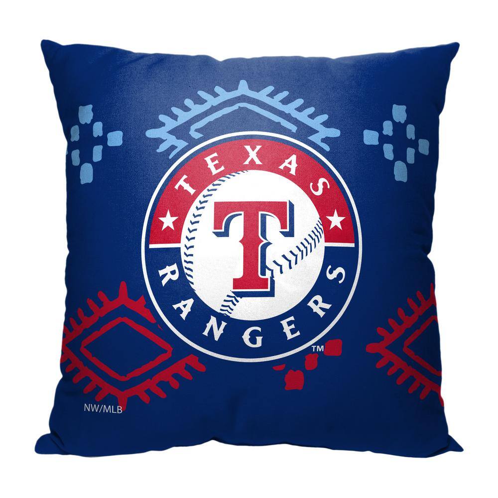 Texas Rangers Blue Polyester Candy Skull Throw Pillow