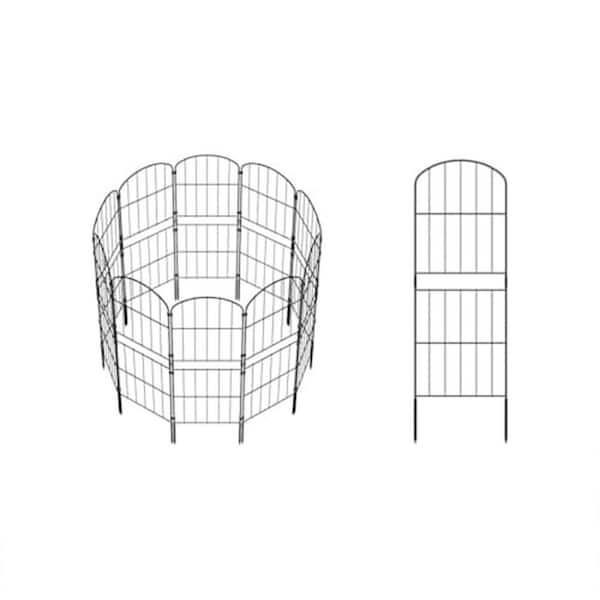 3 in. Rustproof Metal Wire Decorative Garden Fence 10 Pack Animal Barrier Flower Edging for Yard Landscape Patio Decor