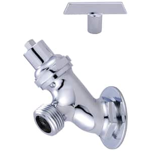 Single-Handle Wall Mounted Lawn Utility Faucet in Chrome