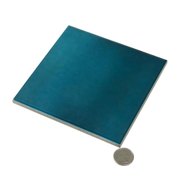 Apollo Tile Zahara 6 in. x 6 in. Glossy Tropical Teal Porcelain