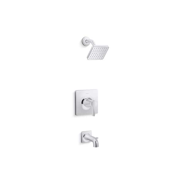 KOHLER Venza 1-Handle Tub and Shower Faucet Trim Kit with 1.75 GPM in Polished Chrome (Valve Not Included)