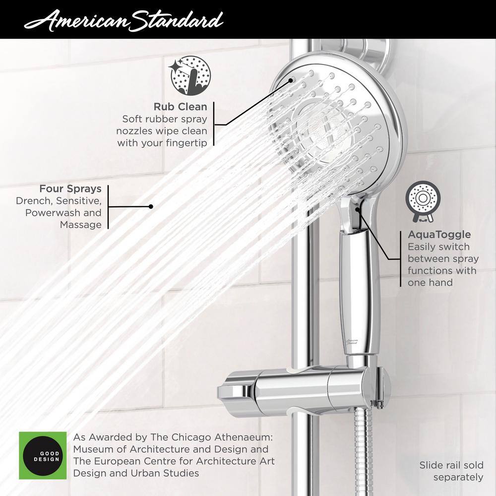 Spectra Brushed Gold Multi-Function Handheld Shower Head