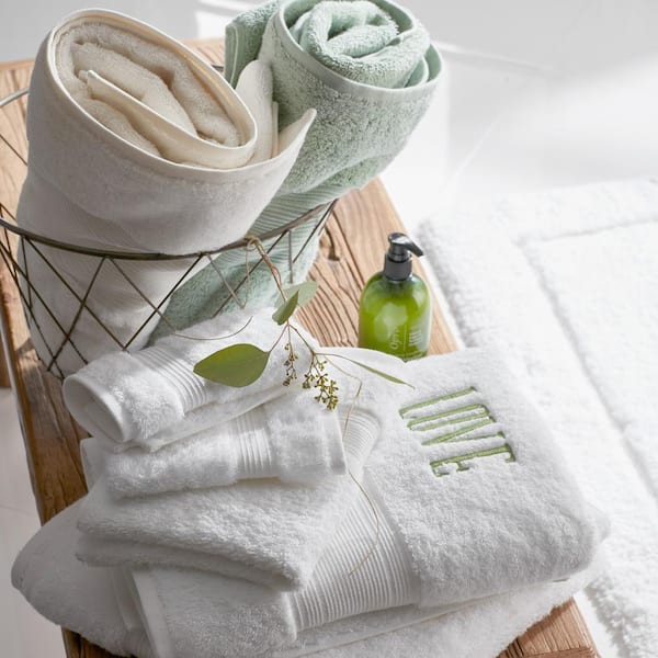 Fieldcrest Luxury Egyptian Cotton Loops Border Stripe Bath Towel