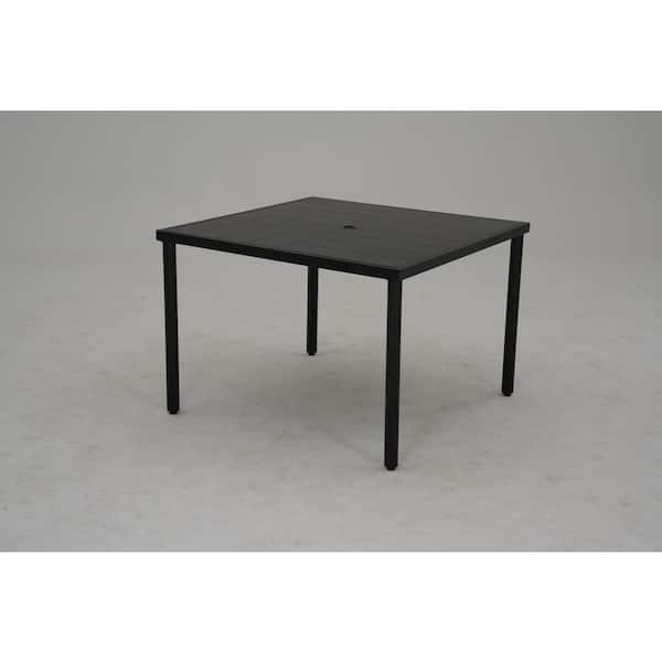 Cookson Black Square Metal Outdoor Dining Table