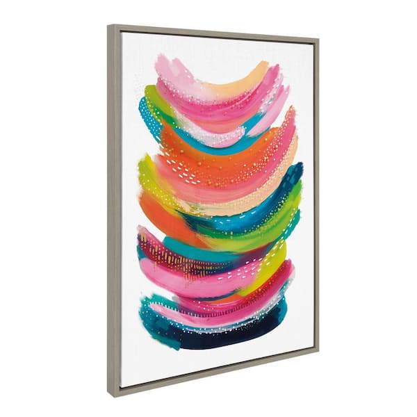 Kate and Laurel Sylvie "Bright Abstract" by Jessi Raulet of Ettavee Framed Art Print 23 in. x 33 in.