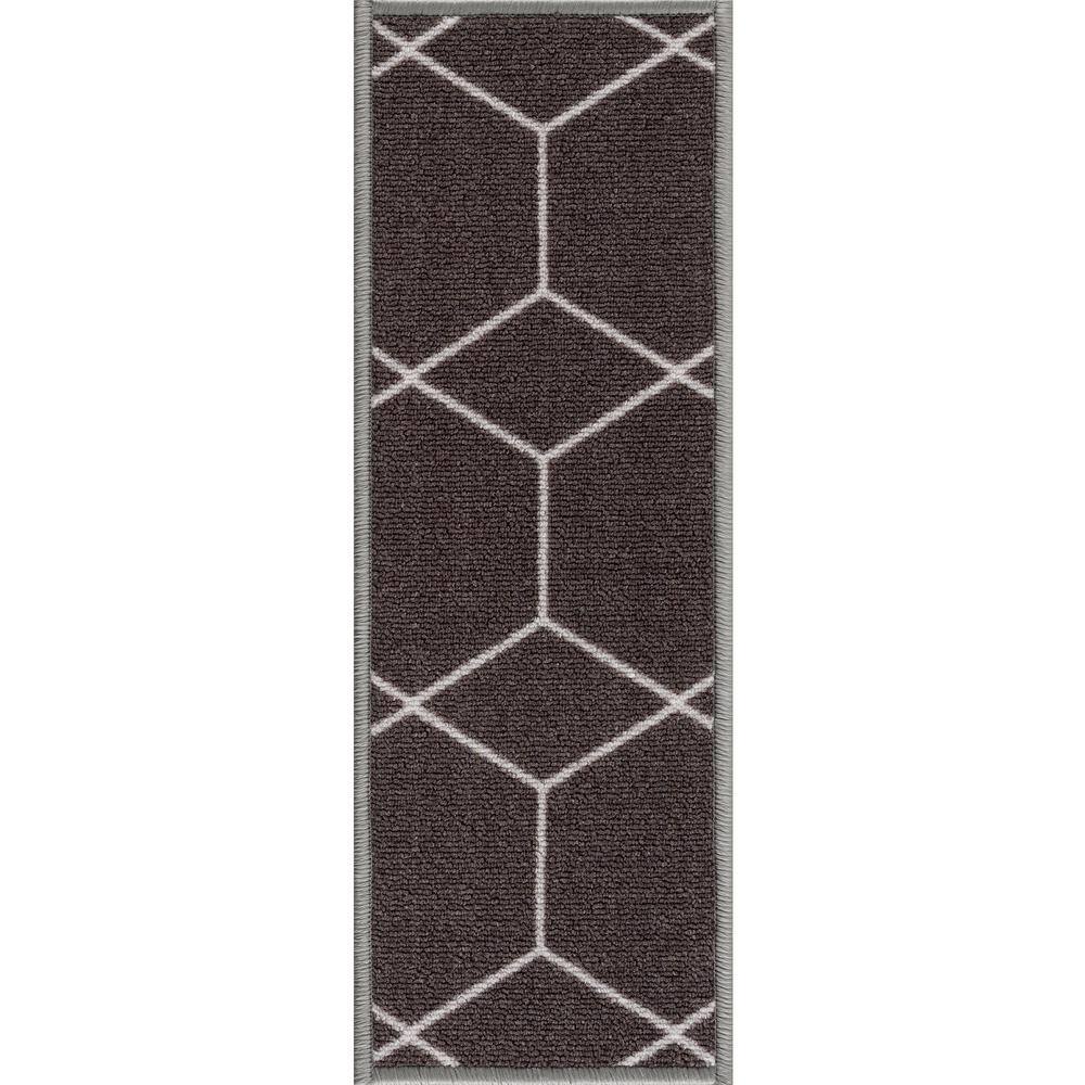 Hexagon Design Dark Gray Color 8.5 in. x 26 in. Polyamide Stair Tread Cover Set of 7 price history on PriceWatchPro