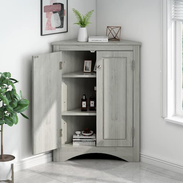 Grey living room storage cabinet discount