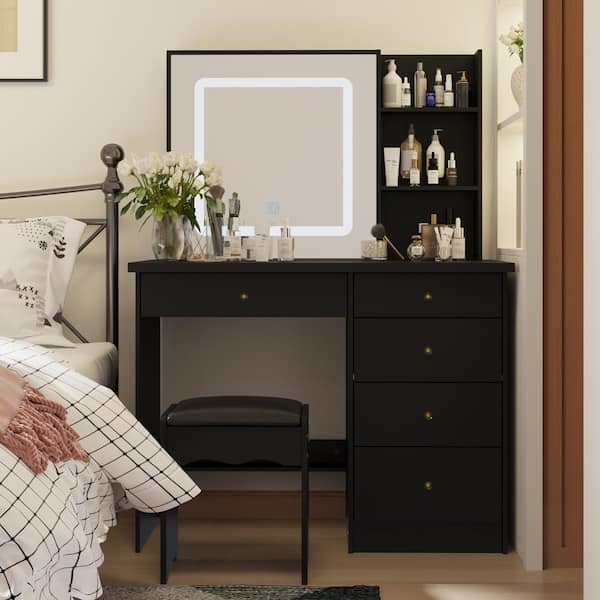 Black dressing store table without mirror