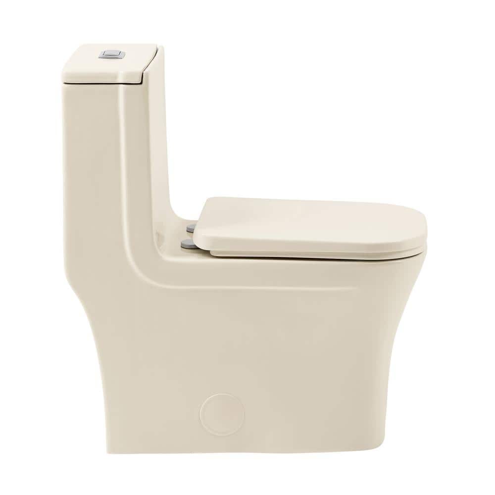 Concorde Bisque Square High-Efficiency Dual-Flush Toilet