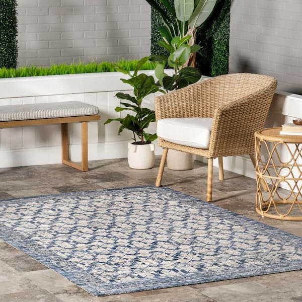 Indoor/Outdoor Washable Rug, 5' x 8' - Blue