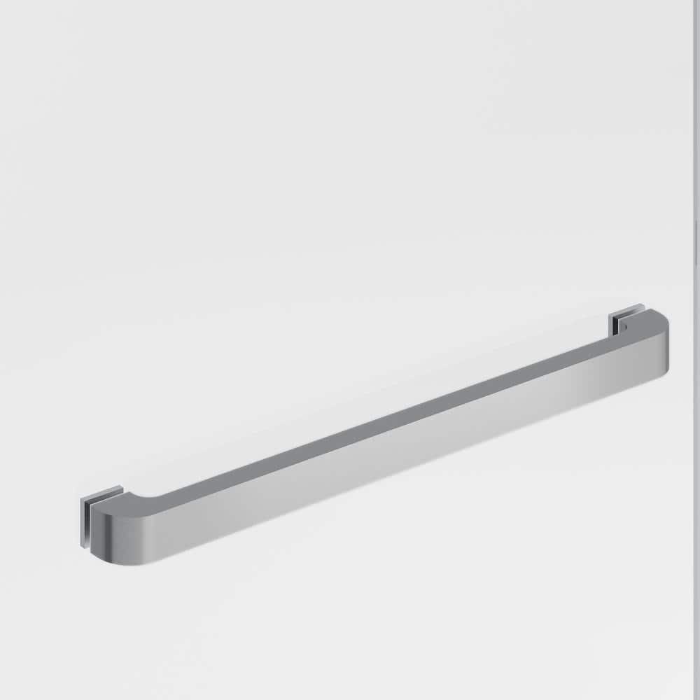 Frameless 60" Clear Glass Sliding Shower Doors with Brushed Nickel Finish