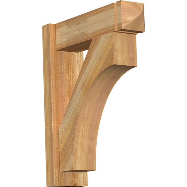 Ekena Millwork 6 in. x 24 in. x 20 in. Western Red Cedar Westlake Arts and Crafts Rough Sawn Outlooker