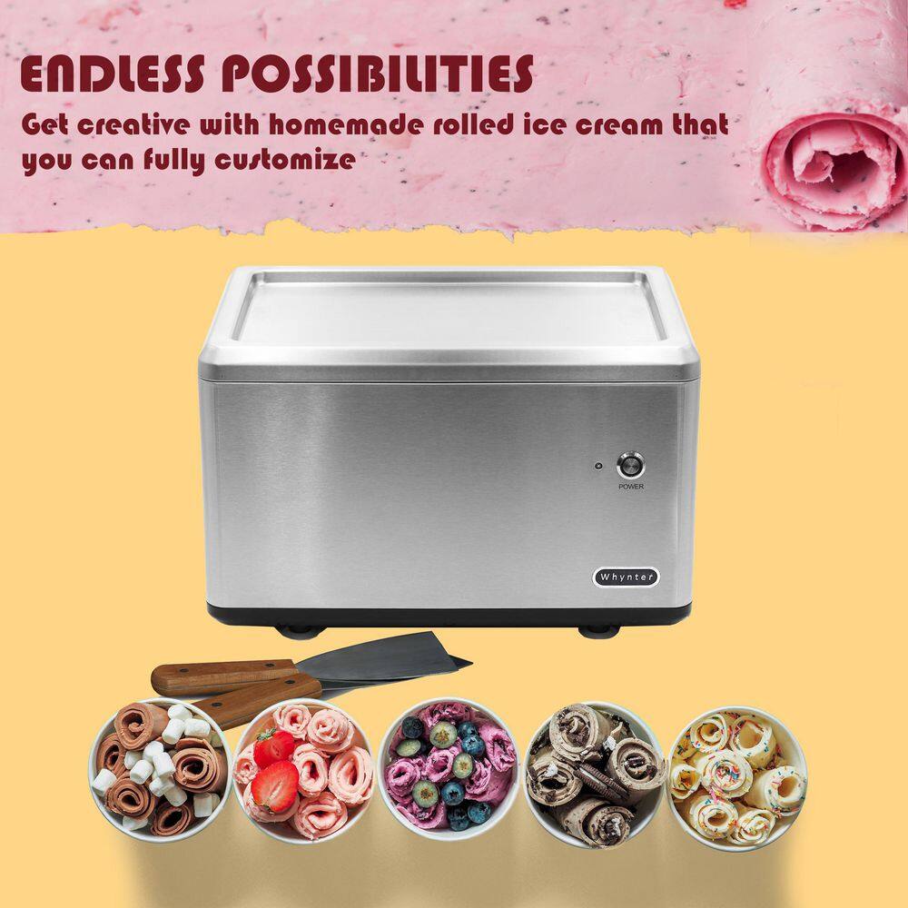 Whynter Stainless Steel Portable Instant Ice Cream Maker with Compressor