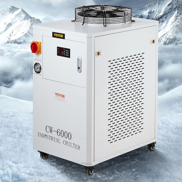 Industrial Water Chiller 1500-Watt Industrial Water Coole with Compressor 15L Water Tank Capacity 65 L/min Max Flow Rate