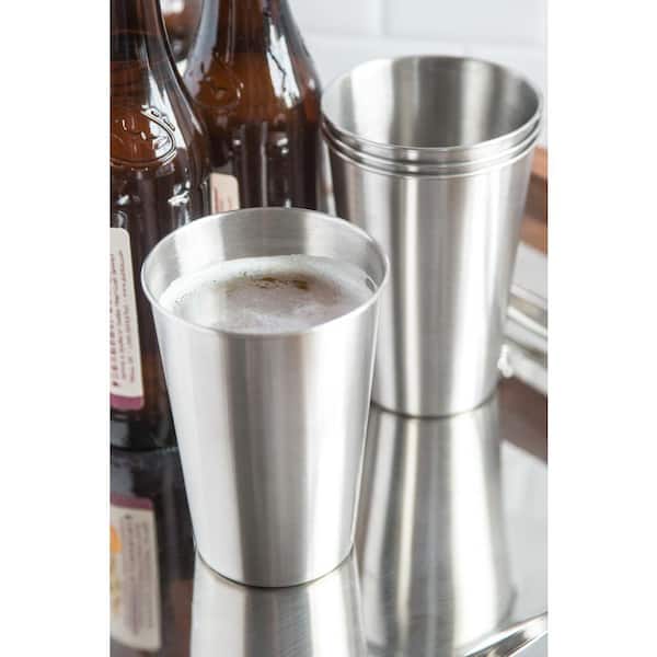 10PCS 16 Ounce Stainless Steel Small Drinking Cup Beer Wine Glass Set Of 10