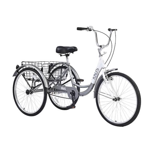 Zeus & Ruta 26 in. Adults Tricycle Trikes, steel Frame with
