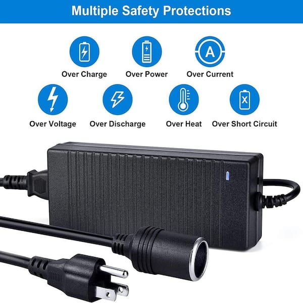 ac to dc converter 2a 24w car cigarette lighter socket Lukyamzn AC to DC Power Converter, 100V-240V to 12V10A120W, Car Cigarette  Lighter Socket Adapter for Tire Inflator, Refrigerator SA1127B380