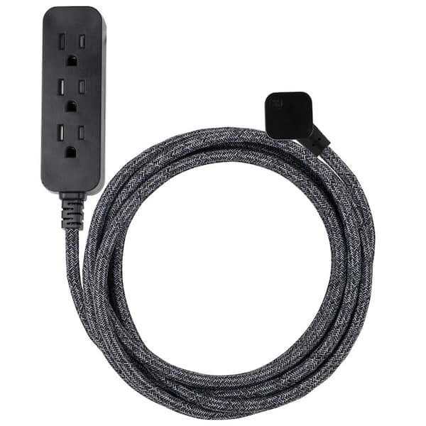 Stalwart 10 ft. 3-Channel Floor Cord Protector in Black