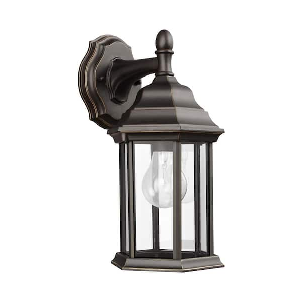 Generation Lighting Sevier 1-Light Antique Bronze Outdoor 12.5 in. Wall ...