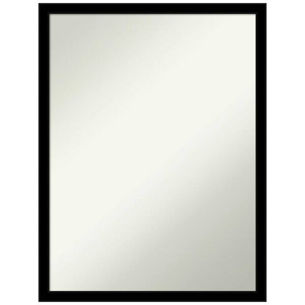 Amanti Art Jet Black 19.5 in. H x 25.5 in. W Framed Non-Beveled Wall Mirror in Black