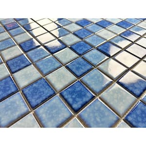 Monet Blue Square Mosaic 12 in. x 12 in. Glazed Porcelain Wall and Pool Tile (104 sq. ft./Pallet)