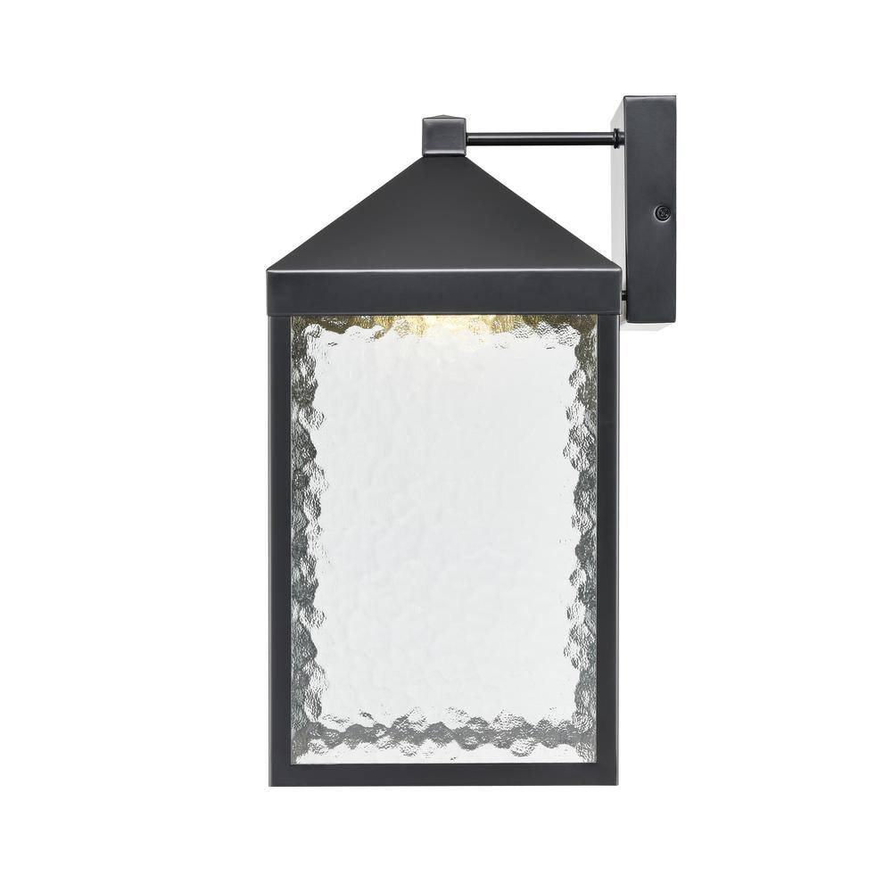 Aaron 18" Black Metal Lantern-Style Outdoor Sconce
