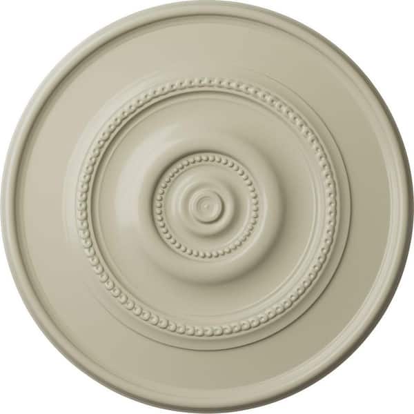 Ekena Millwork 29-1/4 in. x 2 in. Darnay Urethane Ceiling (Fits Canopies up to 7-1/4 in.), Pot of Cream