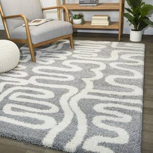 Terence Grey 5 ft. 3 in. x 7 ft. Abstract Area Rug