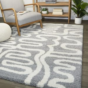 Terence Grey 7 ft. 10 in. x 10 ft. Abstract Area Rug