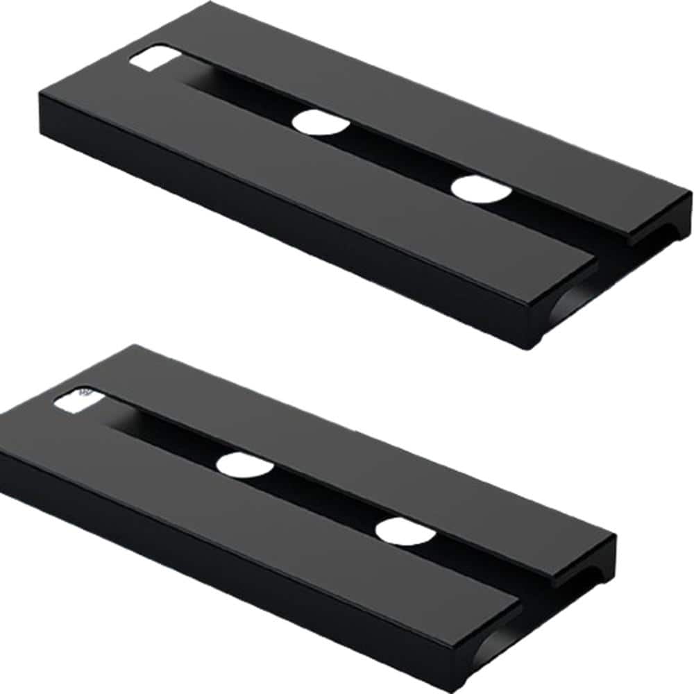 2-Pack Black Under Cabinet Wine Glass Rack Holder with Punch-Free Under She