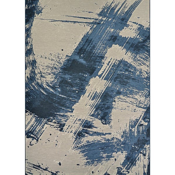 Castille Canvas Orion 8 ft. x 11 ft. Abstract Indoor/Outdoor Area Rug