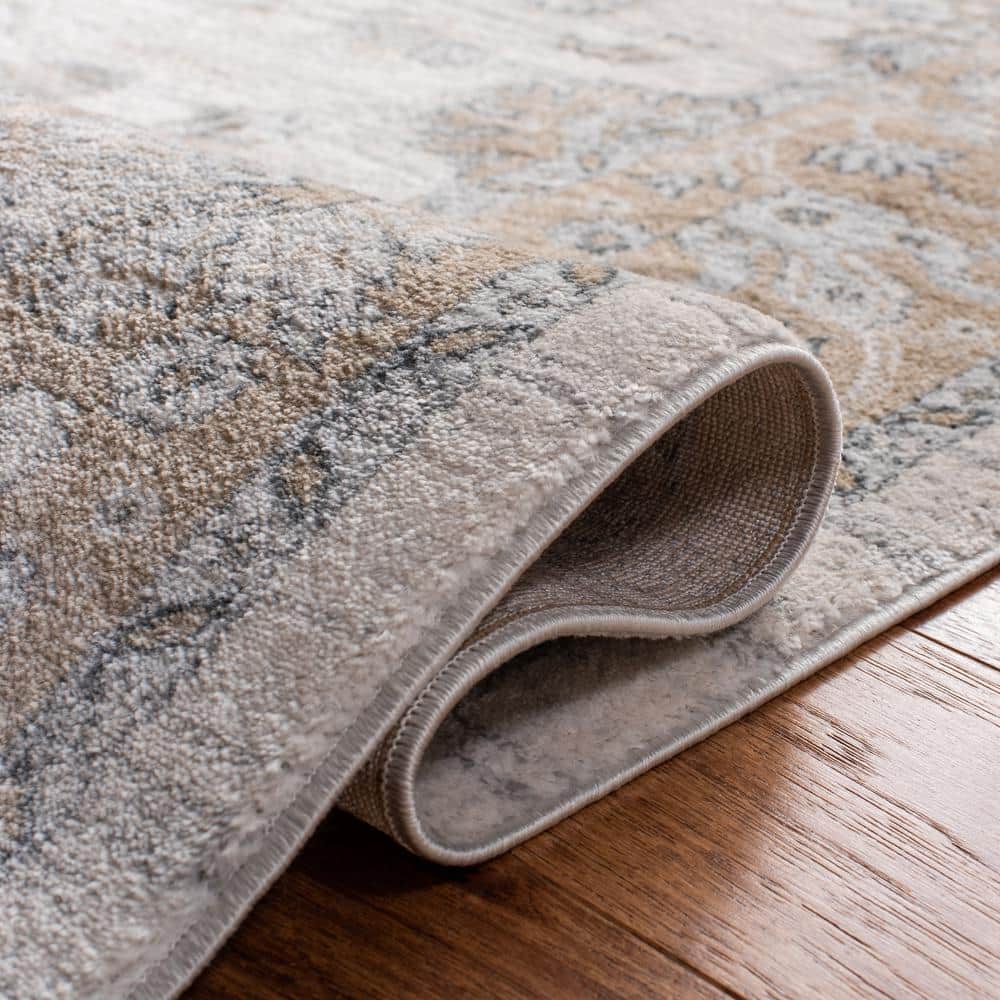 Isabella 8' x 10' Cream Beige Synthetic Area Rug