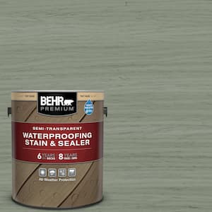 1 gal. #ST-143 Harbor Gray Semi-Transparent Waterproofing Exterior Wood Stain and Sealer
