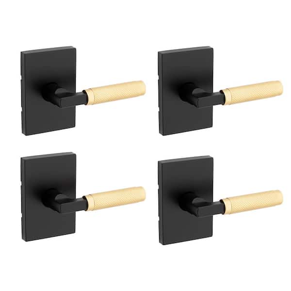 Halifax Square Matte Black Passage Hall/Closet Door Lever (4-Pack) Halifax Square Matte Black Passage Hall/Closet Door Lever (4-Pack)