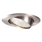 5 in. Satin Nickel Recessed Ceiling Light Trim with Adjustable Eyeball
