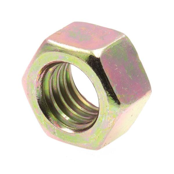 thumbnail image 2 of 100pc 5/8-11 Grade 8 Hex Nuts – Yellow Zinc Plated, Hardened Steel – Rivercity Fastener & Supply 2 of 6