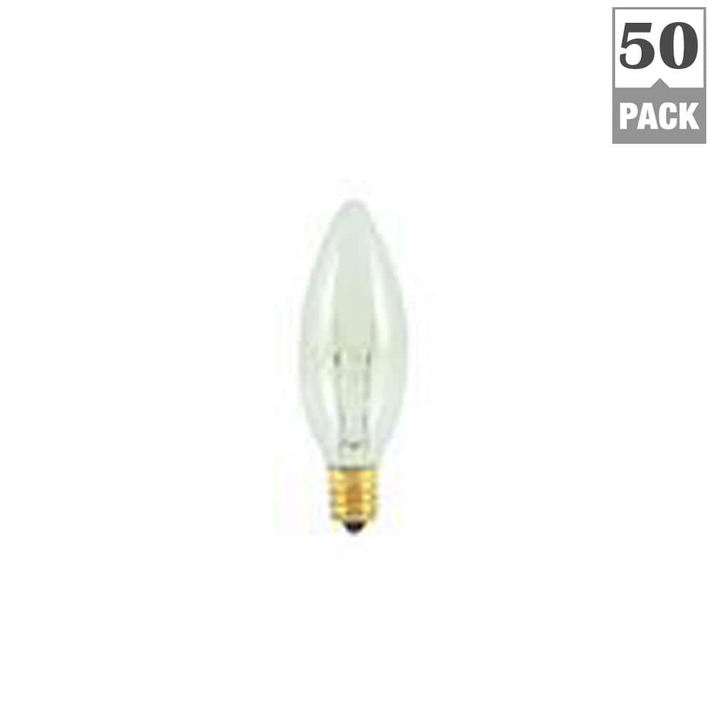 25-Watt Warm White Light B8 (E12) Candelabra Screw Base, Clear Dimmable Inc