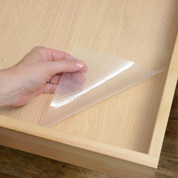 Clear Shelf Liners - (17.7 x 96 Inch) Waterproof Cabinet Liner