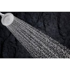 Moxie 1-Spray 5 in. Single Wall Mount Fixed Shower Head in Vibrant Brushed Nickel