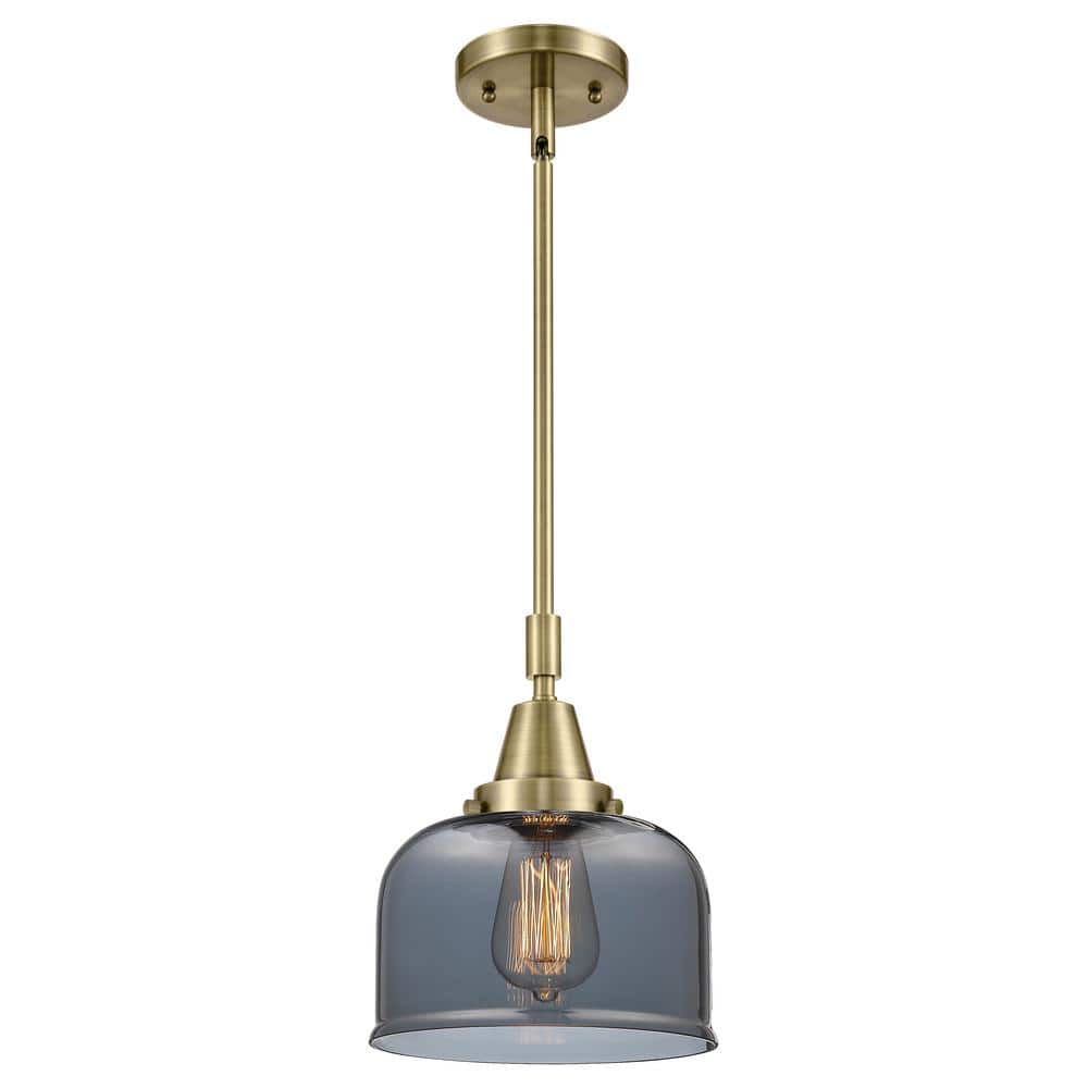 Bell 100-Watt 1-Light Antique Brass Standard Mini Pendant Light Smoked Glass Shade price history on PriceWatchPro