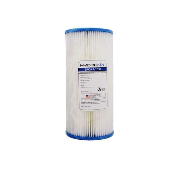 HYDRONIX SPC-45-1030 4.5 in. x 9-3/4 in. 30 Micron Polyester Pleated Filter