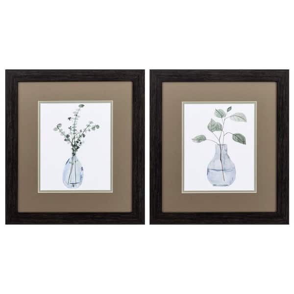 HomeRoots 15 in. X 17 in. Distressed Black Gallery Picture Frame Misty (Set of 2)