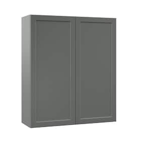 Designer Series Melvern Storm Gray Shaker Assembled Wall Kitchen Cabinet (36 in. x 42 in. x 12 in.)