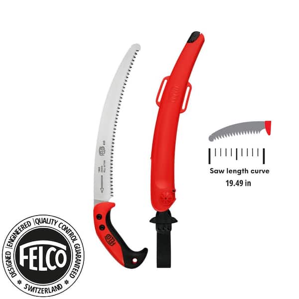 FELCO F630 13 in. Curved Pull-Stroke Pruning Saw with Impulse Hardened Steel, Blade Sheath and Leg Strap Included